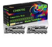 C540X75G Compatible for Lexmark Waste Toner Box with Chip Optra C 540 N C 543 DN C 544 DN C 544 DTN C 544 DW C 544 N C 546 Printers (2-Pack Black)