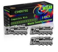 C540X75G Compatible for Lexmark Waste Toner Container with Chip CX310DN CX317dn CX410DTE CX510DE CX510DTHE X544DN Printers (3 Pack Black)