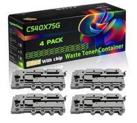 C540X75G Compatible for Lexmark Waste Toner Container with Chip CX310DNW CX410DE CX410E CX510DEW Optra C546DTN Printers (4 Pack Black)