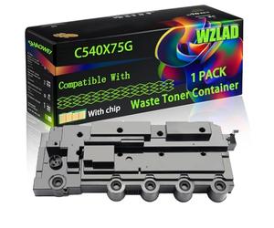 C540X75G Compatible for Lexmark Waste Toner Container with Chip CX310DNW CX410DE CX410E CX510DEW Optra C546DTN Printers (1 Pack Black)