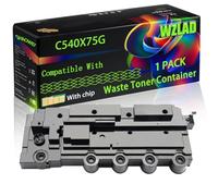 C540X75G Compatible for Lexmark Waste Toner Container with Chip X544N X548DTE C544DN C544N CS310N CS410DTNW Printers (1 Pack Black)