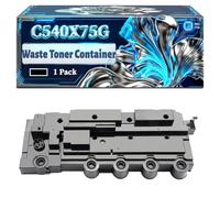 C540X75G Waste Toner Container Compatible for Lexmark CX310N C543DN C544DW CS310DN CS410DTN CS410NW X548DE Printers, With Chip Large Capacity 18000 Pages (1 Pack Black)