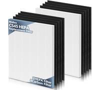 C545 HEPA Replacement Filter S for Winix C545 Air Purifier, Replace Part 1712-0096-00 and 2522-0058-00,2 Pack True HEPA Filter + 8 x Activated Carbon Pre-Filter