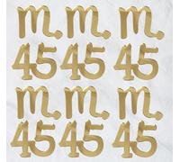 C565 12Pcs Happy 45th and Scorpio Birthday Cake Topper, Gold Acrylic 45th Birthday Constellation Scorpio Cupcake Picks, Cheers to 45 Years Old, October November Birthday Cake Decorations
