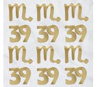 C567 12Pcs Happy 39th and Scorpio Birthday Cake Topper, Gold Acrylic 39th Birthday Constellation Scorpio Cupcake Picks, Cheers to 39 Years Old, October November Birthday Cake Decorations