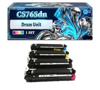C5765dn Drum Unit Compatible for Dell 5130cdn C5765dn Printers, With Chip Large Capacity 50000 Pages (4-Pack BK/C/M/Y)
