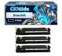 C5765dn Drum Unit Compatible for Dell 5130cdn C5765dn Printers, With Chip Large Capacity 50000 Pages (3 Pack Black)