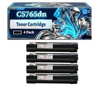 C5765dn Toner Cartridge Compatible for Dell C5765dn Color Printer, With Chip Large Capacity 18000 Pages (4 Pack Black)