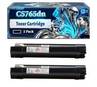 C5765dn Toner Cartridge Compatible for Dell C5765dn Color Printer, With Chip Large Capacity 18000 Pages (2 Pack Black)