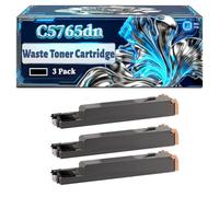 C5765dn Waste Toner Cartridge Compatible for Dell 5130cdn C5765dn Printers, With Chip Large Capacity 25000 Pages (3 Pack Black)
