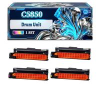 C5850 Drum Unit Compatible for Okidata OKI C5850 C5850DN C5850N C5950 MC560 Printers, With Chip Large Capacity 20000 Pages (4-Pack BK/C/M/Y)