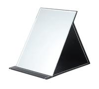 C5DGPH Folding Tabletop Travel HD Makeup Mirror,PU Leather Foldable Cosmetic Mirror,Compact Standing Vanity Mirrors for Men, Women and Girls