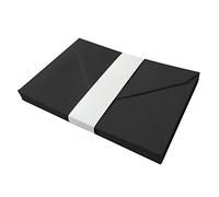 C6 (A6) 114 x 162mm 14 Colours-100gsm Gummed Greeting Envelopes White/Coloured (50, Black)