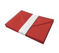 C6 (A6) 114 x 162mm 14 Colours-100gsm Gummed Greeting Envelopes White/Coloured (50, Poppy Red)