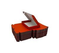 C6 A6 Postal Pip Boxes, Large Letter Box, Generic Shipping Box, Cardboard for Posting, Gift Box, Flat Pack, Small Size 16.3cm x 11.2cm x 2cm - Pack of 50 (Red)