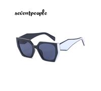 (C6 Black White Gray, With screwdriver) Cat Eye Sunglasses Women 2024 Luxury Brand Designer Vintage Square Sun Glasses For Female Retro Irregular Shades Eyewear