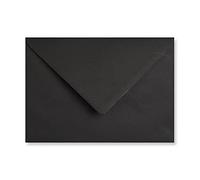 C6 Coloured Envelopes for A6 Greeting Cards Wedding Invitations Crafts Business Office Envelope 114mm x 162mm - Pack of 50 Envelopes (Black)
