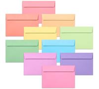C6 Envelopes, 50-Count Coloured Envelopes for A6 Cards, Invitations & Notes, 114 x 162 mm, Ideal for Weddings, Birthdays & Thank You Cards, 10 Bright Pastel Colours