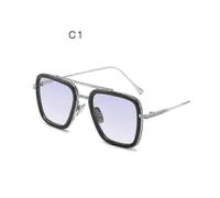 (C6, One size) New Tony-stark Iron-man Edith Avengers Sunglasses Retro Glasses