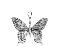 C6 Swallowtail Butterfly English Pewter Emblem Mobile Phone Charm, 4cm Cord, Gift Packed