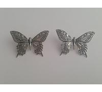 C6 Swallowtail Butterfly Fine English Pewter Cufflinks Handmade In Sheffield