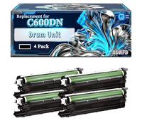 C600DN Drum Unit Compatible for Xerox VersaLink C600 C600DN C600N C605 C605XL C605X Printers, With Chip Large Capacity 50000 Pages (4 Pack Black)