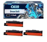 C610 Drum Unit Compatible for Okidata OKI C610 C610dn C610DTN Printers, With Chip Large Capacity 20000 Pages (3 Pack Black)