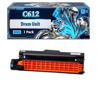 C612 Drum Unit Compatible for Okidata OKI C612dn C612n Printers, With Chip Large Capacity 20000 Pages (1 Pack Cyan)