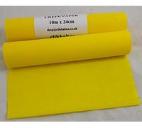 C61Y 2 Yellow Crepe Paper Rolls 24cm x 10metres