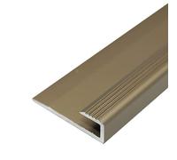 C63 Anodised Aluminium LVT U Edging Profile Threshold for 5mm Flooring - Champagne, 0.9m