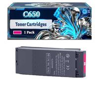 C650 Toner Cartridges Compatible for Okidata OKI C650 C650dn Printers, With Chip Large Capacity 8000 Pages (1 Pack Magenta)