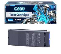 C650 Toner Cartridges Compatible for Okidata OKI C650 C650dn Printers, With Chip Large Capacity 8000 Pages (1 Pack Cyan)