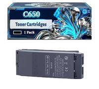 C650 Toner Cartridges Compatible for Okidata OKI C650 C650dn Printers, With Chip Large Capacity 8000 Pages (1 Pack Black)