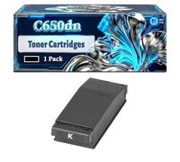 C650dn Toner Cartridges Compatible for Okidata OKI C650 C650dn Printers, With Chip Large Capacity 22000 Pages (1 Pack Black)