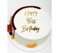 C669 Happy 46th Birthday Cake Topper, Gold Men/Women 46th Toppers, 46th Anniversary Party Cake Decorations, Cheers to 46 Years Old Birthday Party Supplies