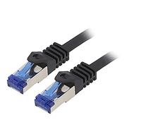 C6A063S patch cord S/FTP 6a line Cu LSZH black 3 meter 26AWG -20-75°C LOGILINK