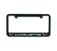 C7 Corvette Stingray License Plate Frame w/Double Logo - Black