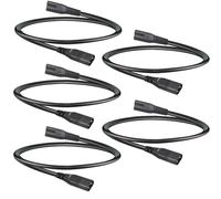 C7 to C8 extension lead 30cm,5 pack Figure 8 Power Lead IEC320 C7 to C8 Extension Power Cable Male to Female Mains Power Connector Cord for TV, PS5, Xbox Series, More