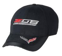C7 Z06 Supercharged Carbon Fiber Hat - Chevrolet Corvette Cap - Officially Licensed by GM Black, Black, One size