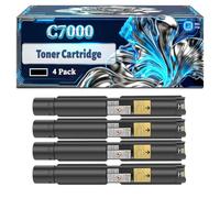 C7000 Toner Cartridge Compatible for Xerox VersaLink C7000 C7000V C7000N C7000DN Printers, With Chip Large Capacity 10700 Pages (4 Pack Black)