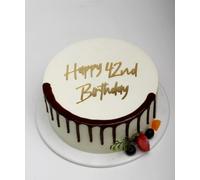 C701 Happy 42nd Birthday Cake Topper, Gold Men/Women 42 nd Toppers, 42nd Anniversary Party Cake Decorations, Cheers to 42 Years Old Birthday Party Supplies