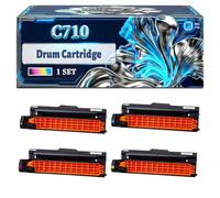 C710 Drum Cartridge Compatible for Okidata OKI C710 C711 C711dn Printers, With Chip Large Capacity 15000 Pages (4-Pack BK/C/M/Y)