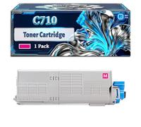 C710 Toner Cartridge Compatible for Okidata OKI C710 C710CDTN C710dn C710n C711 C711CDTN C711dn C711N Printers, With Chip Large Capacity 11500 Pages (1 Pack Magenta)