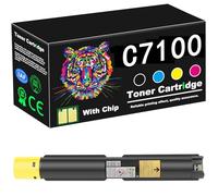 C7100 Series Toner Cartridge 006R01824 006R01825 006R01826 006R01827 Compatible for Xerox VersaLink C7120 C7125 C7130 Printer (31,000 Page Yield),Yellow