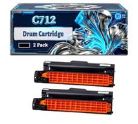 C712 Drum Cartridge Compatible for Okidata OKI C712dn C712n Printers, With Chip Large Capacity 30000 Pages (2 Pack Black)