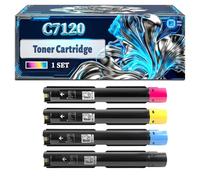C7120 Toner Cartridge Compatible for Xerox Versalink C7100 C7120 C7125 C7130 Printers, With Chip Large Capacity 31000 Pages (4-Pack BK/C/M/Y)