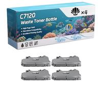 C7120 Waste Toner Bottle Compatible for Xerox VersaLink C7120 C7125 C7130 Printers, High-Definition Printing Effect with Chip, 40000 Pages (4 Pack Black)