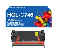 C746 Toner Cartridges Replacement C746A1KG C746A1CG C746A1MG C746A1YG for Lexmark C746 C746dn C746dtn C746n C748 C748de C748dte C748e Printers,C746-Y