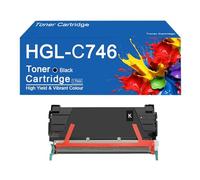 C746 Toner Cartridges Replacement C746A1KG C746A1CG C746A1MG C746A1YG for Lexmark C746 C746dn C746dtn C746n C748 C748de C748dte C748e Printers,C746-BK