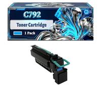 C792 Toner Cartridge Compatible for Lexmark C792de C792dhe C792dte C792E Printers, With Chip Large Capacity 20000 Pages (1 Pack Cyan)
